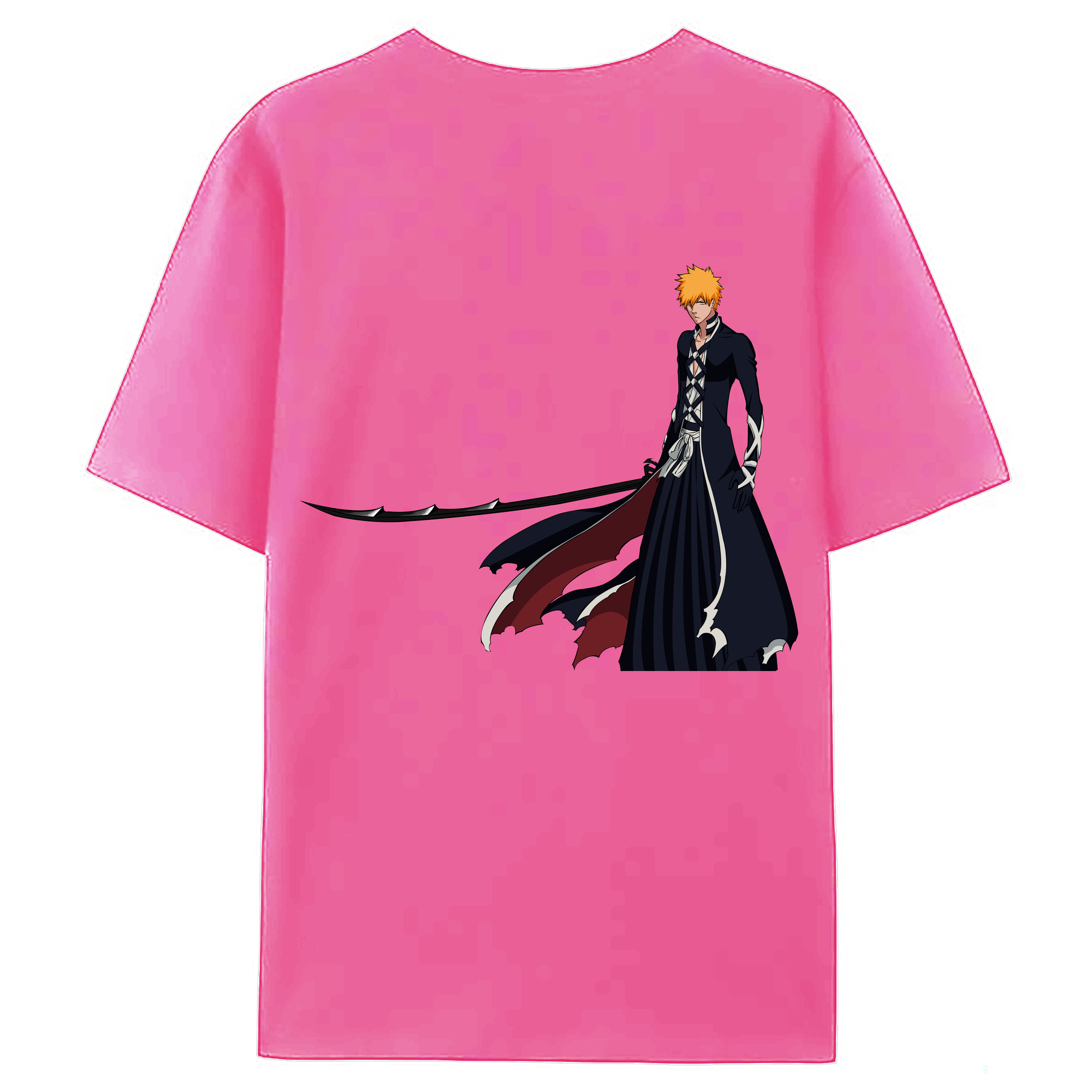 （画像用） ブリーチ 黒崎一護（くろさき いちご）BLEACH Kurosaki Ichigo レディース半袖Tシャツ(バックプリント)